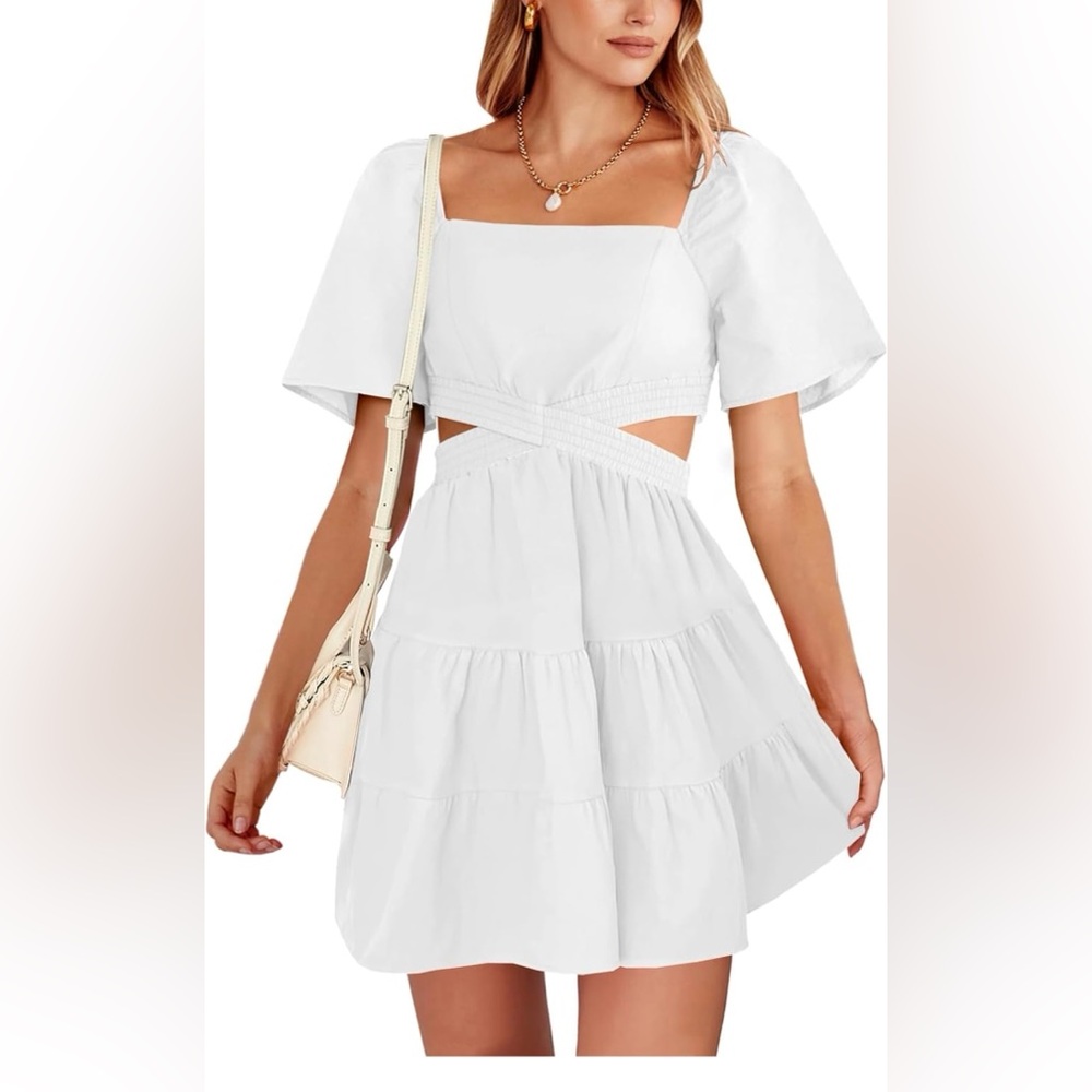 (NWT) WOMEN’S WHITE MINI DRESS - SIZE SMALL